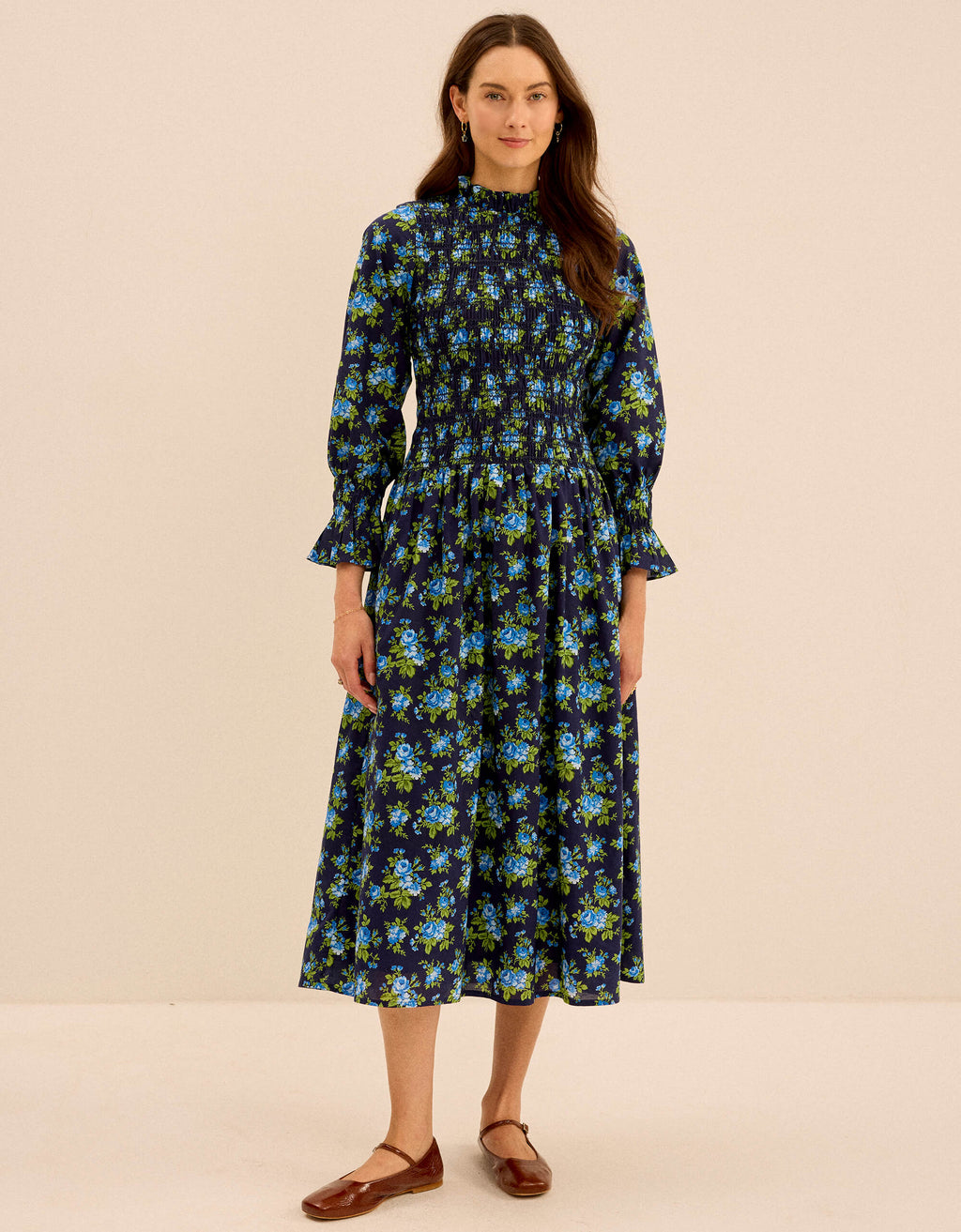 Pink City Prints Midnight Bouquet Laurel Dress