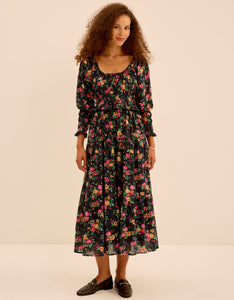 Pink City Prints Midnight Posey Agatha Dress