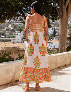 Pink City Prints Mixed Peony Elena Dress