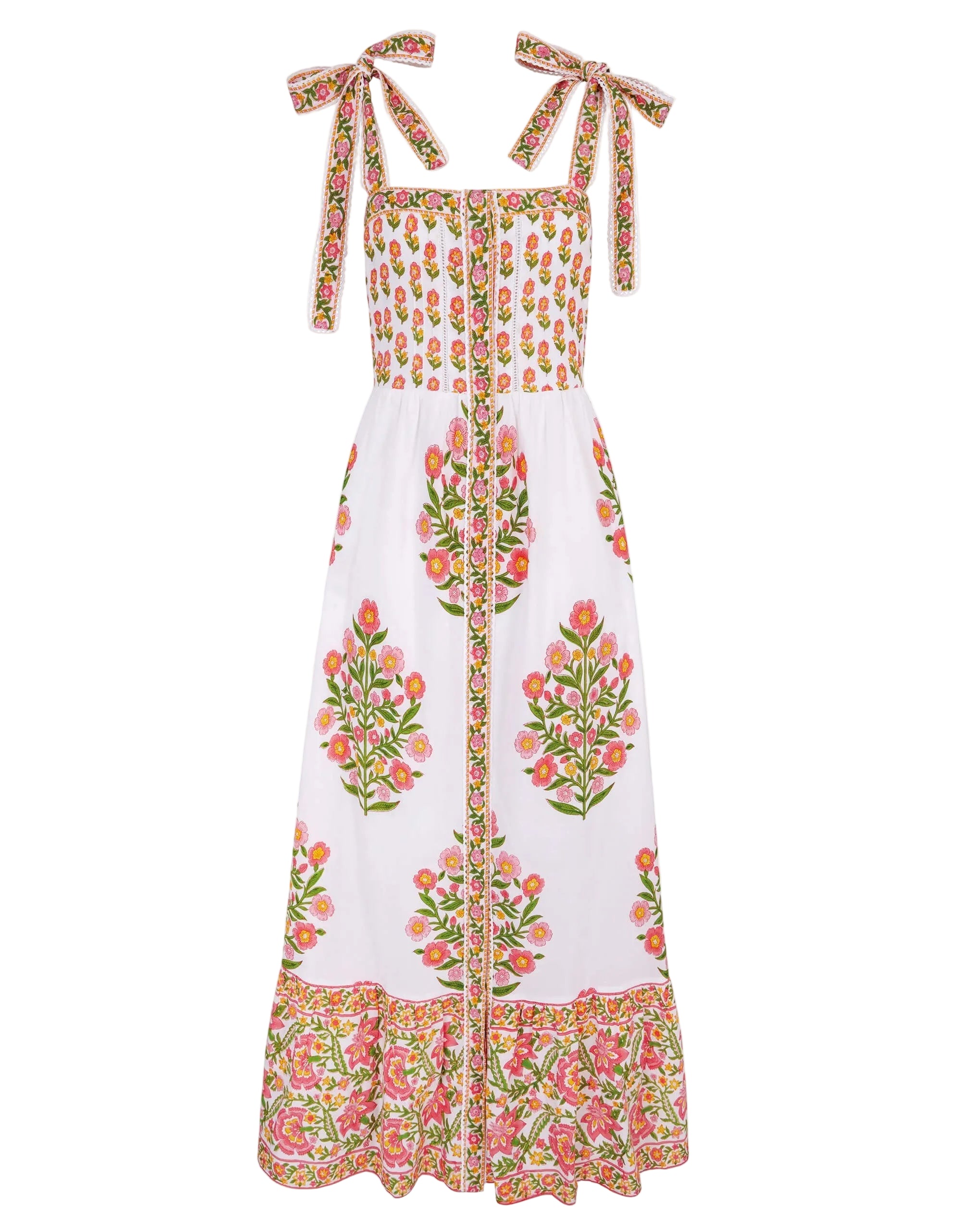 Pink City Prints Mixed Peony Elena Dress