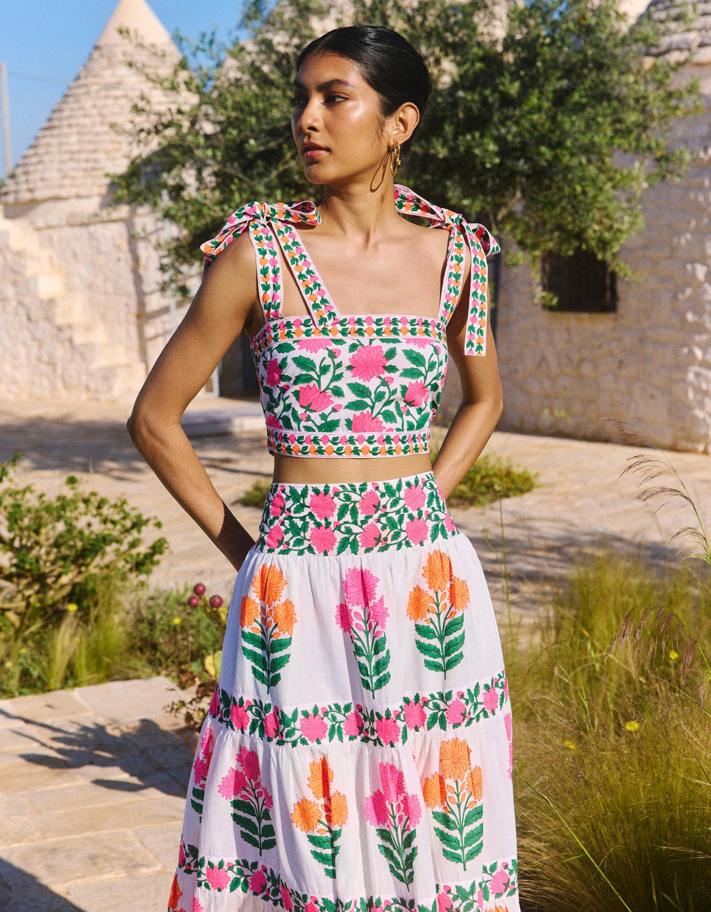 Pink City Prints Neon Border Lara Top