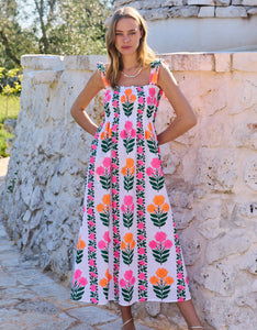 Pink City Prints Neon Border Martina Dress