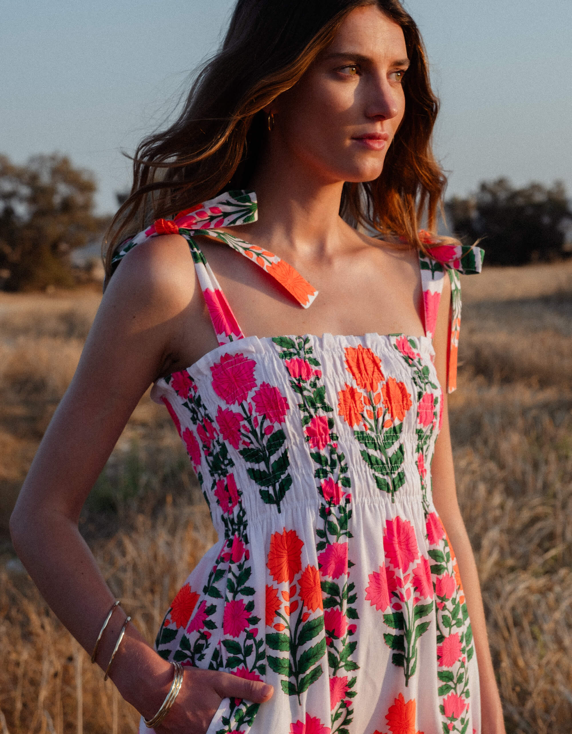 Pink City Prints Neon Border Martina Dress
