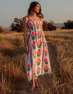 Pink City Prints Neon Border Martina Dress