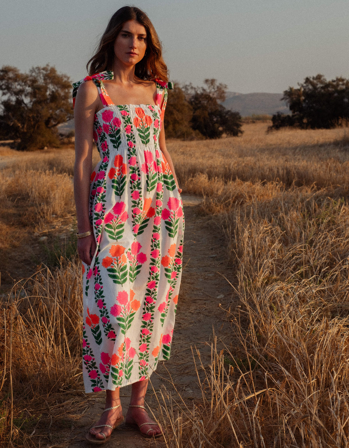Pink City Prints Neon Border Martina Dress