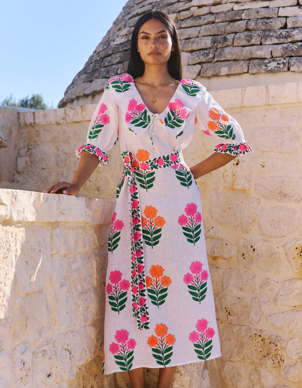 Pink City Prints Neon Buta Ava Dress