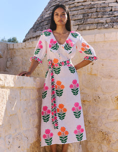 Pink City Prints Neon Buta Ava Dress