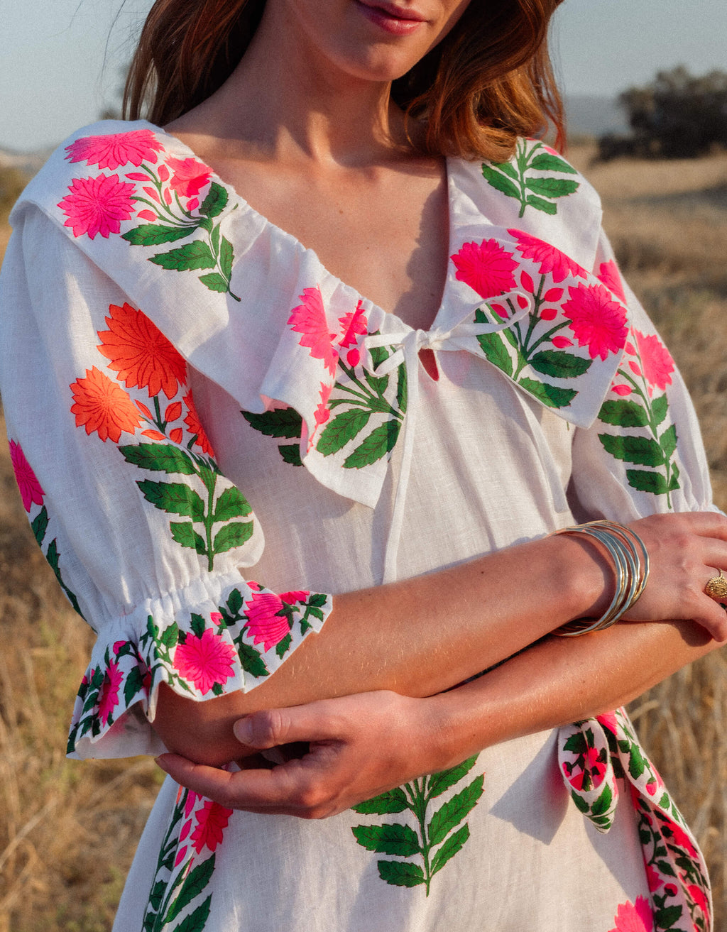 Pink City Prints Neon Buta Ava Dress