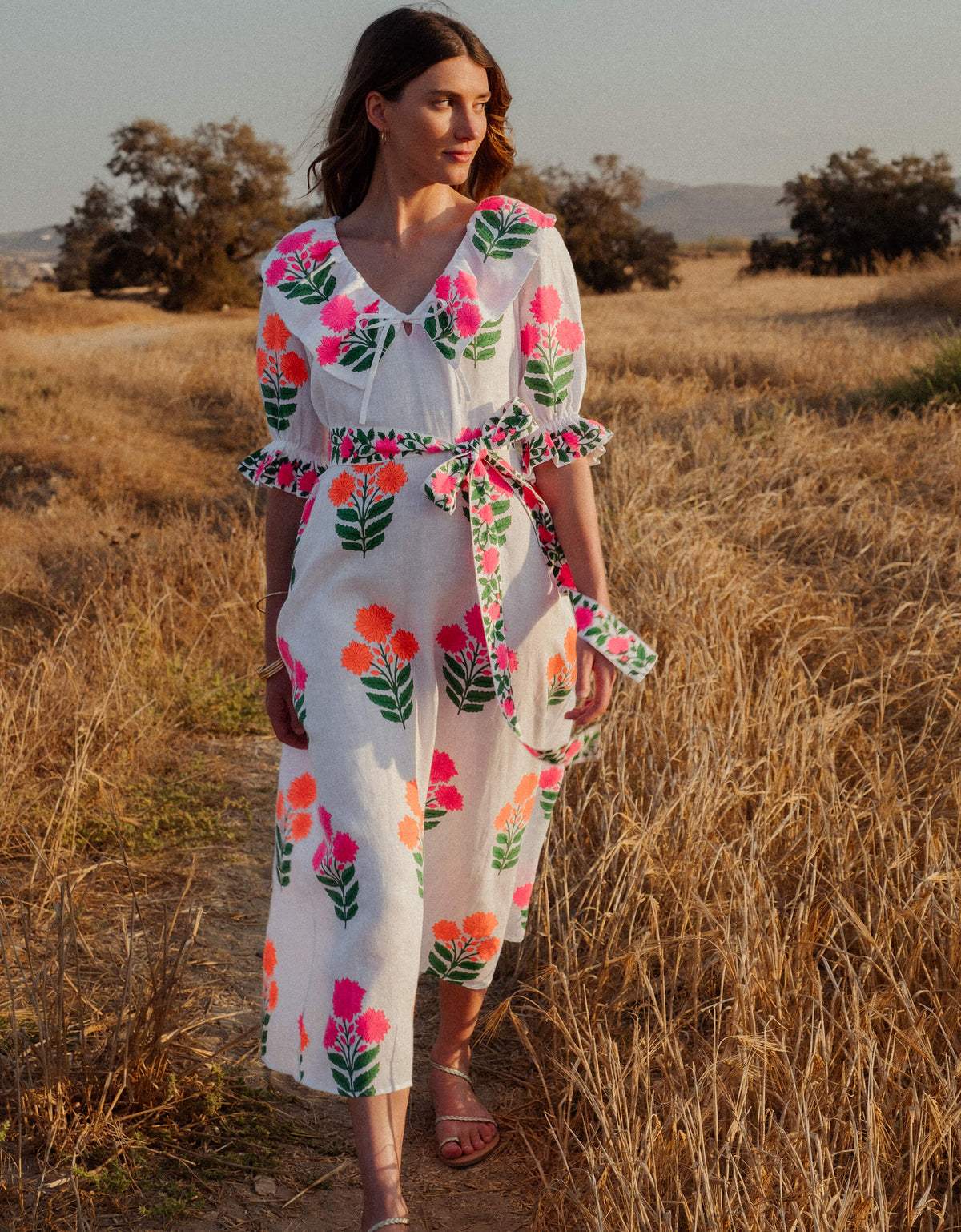 Pink City Prints Neon Buta Ava Dress