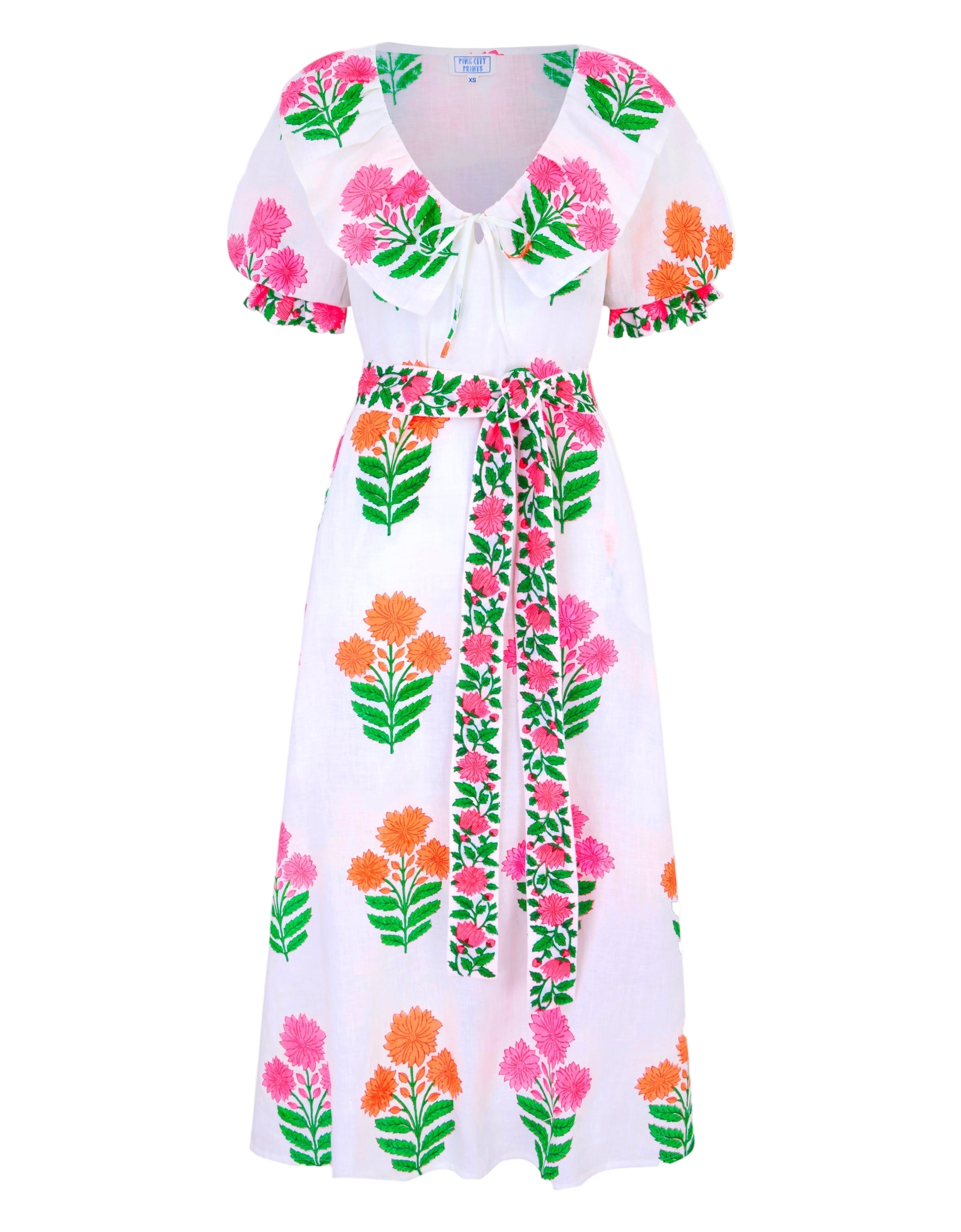 Pink City Prints Neon Buta Ava Dress