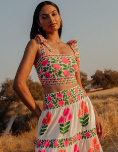 Pink City Prints Neon Buta Lara Skirt