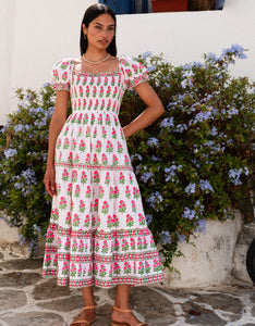 Pink City Prints Neon Buta Palermo Dress