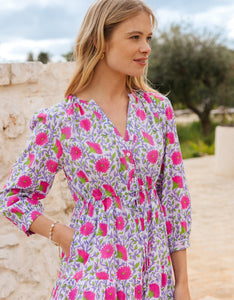 Pink City Prints Neon Camelia Sofia Dress