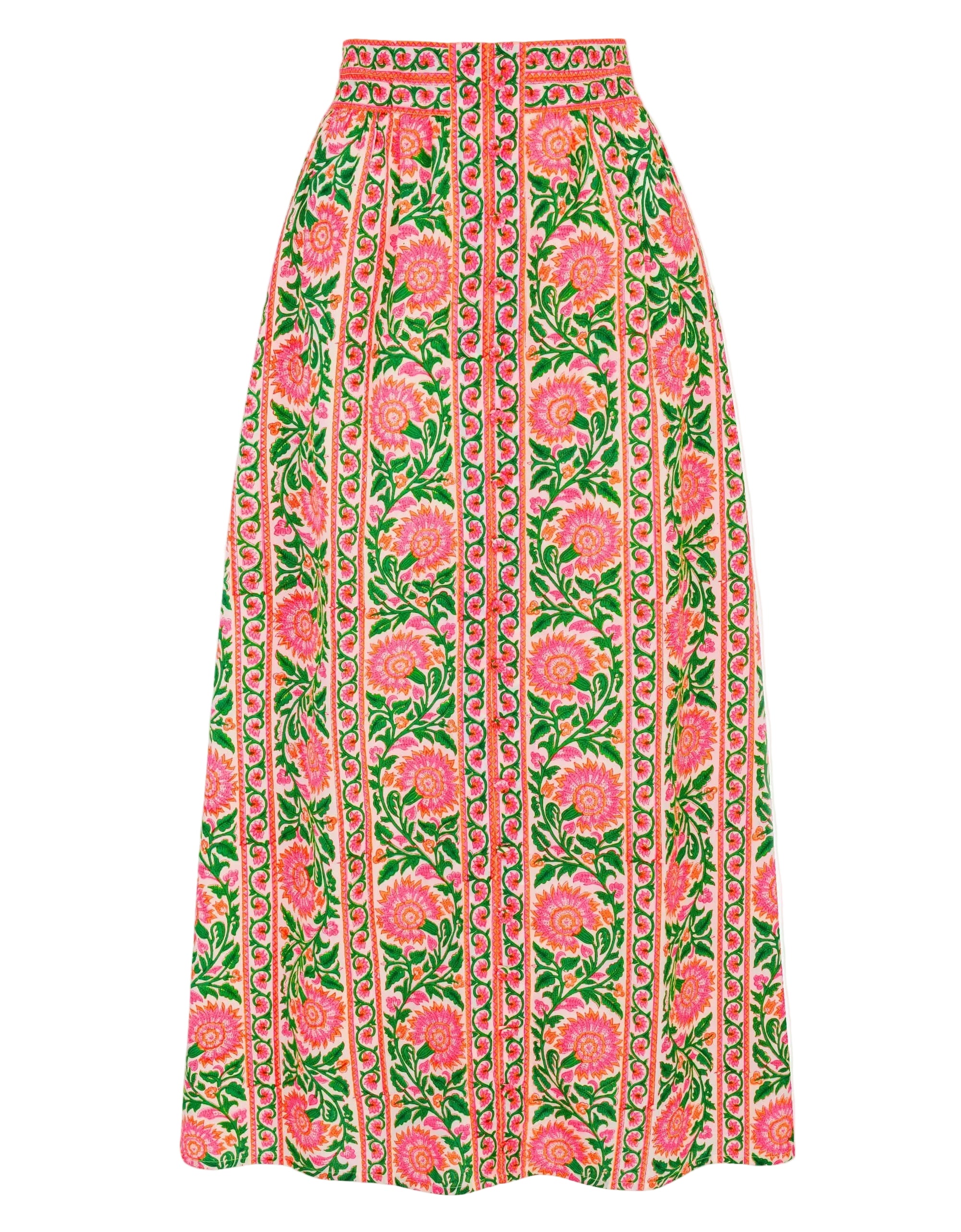 Pink City Prints Neon Peacock Freya Skirt