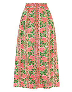 Pink City Prints Neon Peacock Freya Skirt