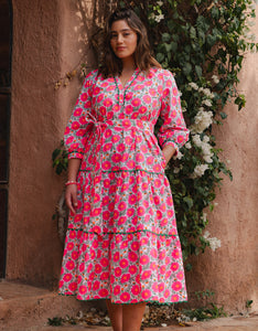 Pink City Prints Neon Poppy Marina Dress