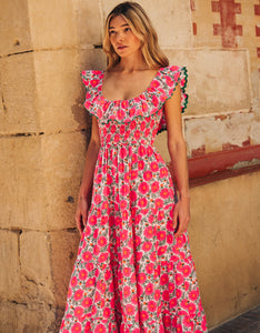 Pink City Prints Neon Poppy Susie Dress