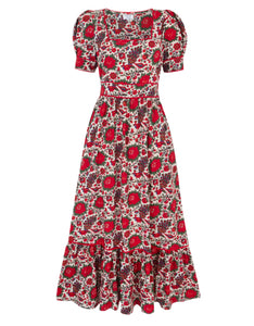 Pink City Prints Peony Bird Evelyn Dress