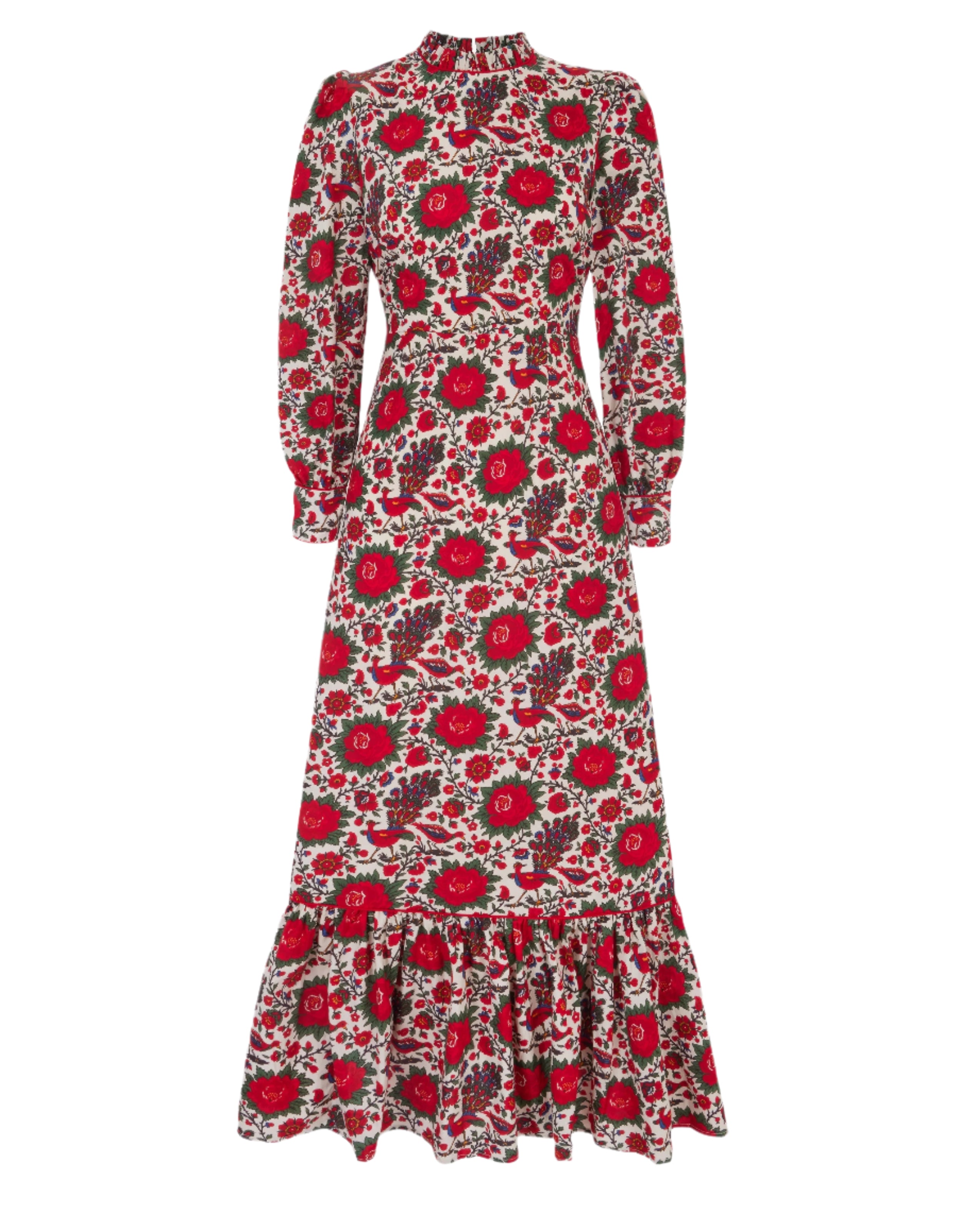 Pink City Prints Peony Bird Petworth Dress