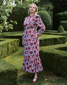 Pink City Prints Peony Bird Petworth Dress