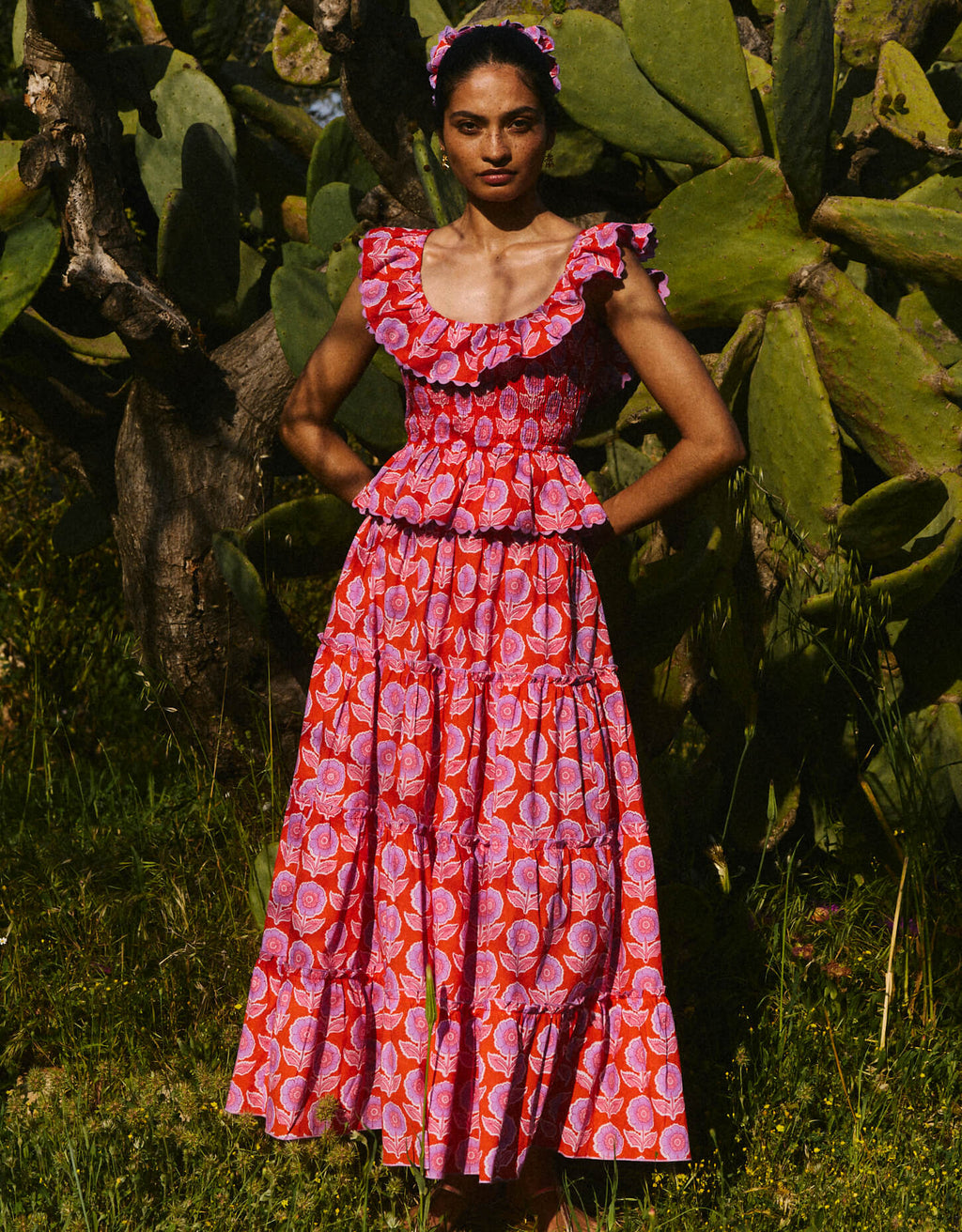 Pink City Prints Perfume Dahlia Rah Rah Skirt