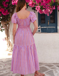 Pink City Prints Perfume Stripe Katie Dress