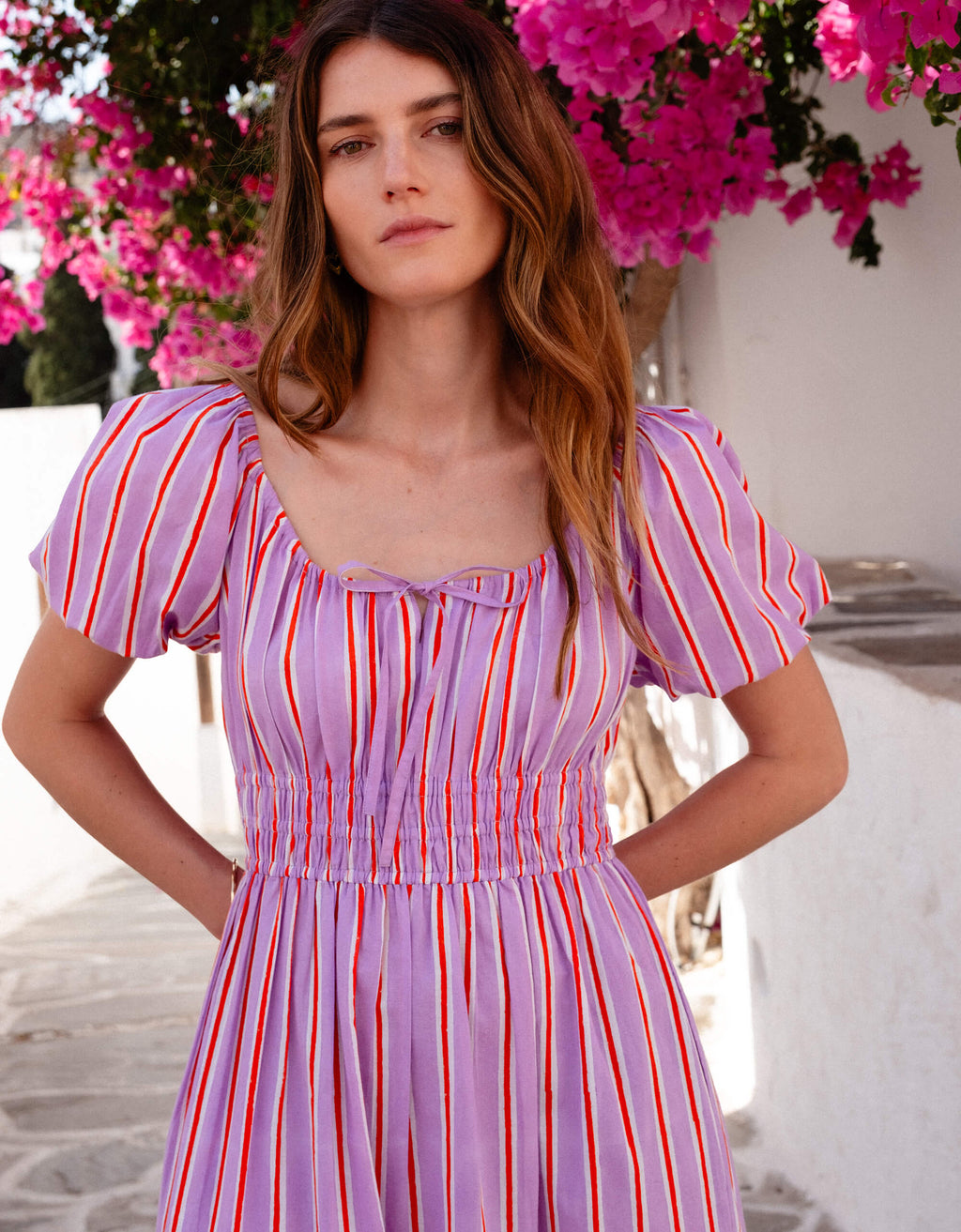 Pink City Prints Perfume Stripe Katie Dress