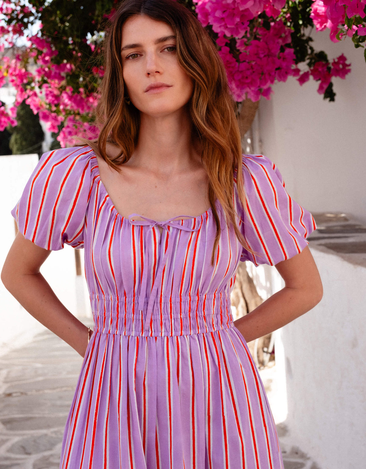 Pink City Prints Perfume Stripe Katie Dress
