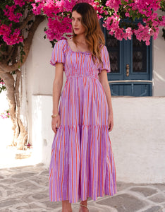 Pink City Prints Perfume Stripe Katie Dress