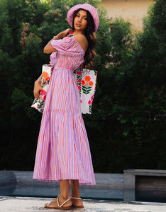 Pink City Prints Perfume Stripe Katie Dress