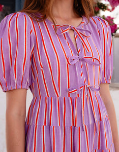 Pink City Prints Perfume Stripe Sydney Dress