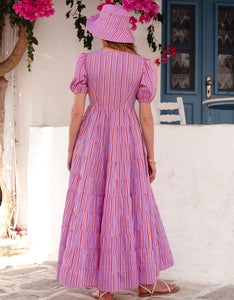 Pink City Prints Perfume Stripe Sydney Dress