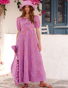 Pink City Prints Perfume Stripe Sydney Dress