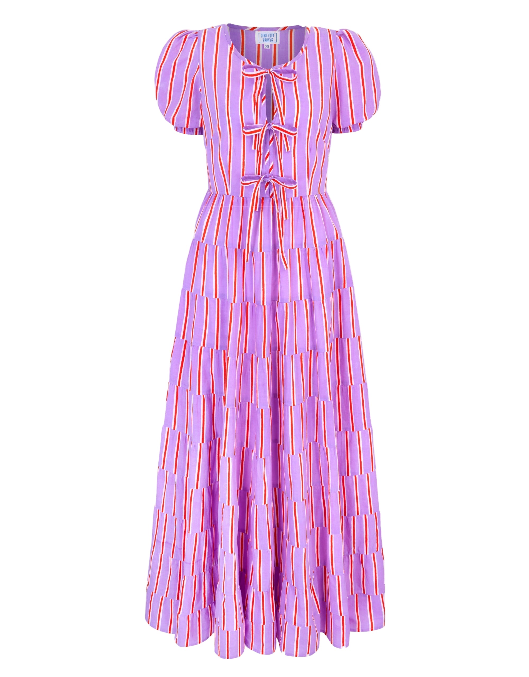 Pink City Prints Perfume Stripe Sydney Dress