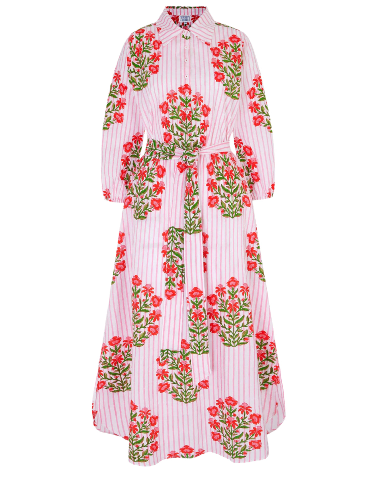 Pink City Prints Poppy Stripe Corfu Dress