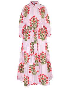 Pink City Prints Poppy Stripe Corfu Dress