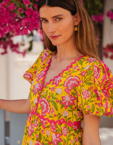 Pink City Prints Provencal Peony Jolie Dress