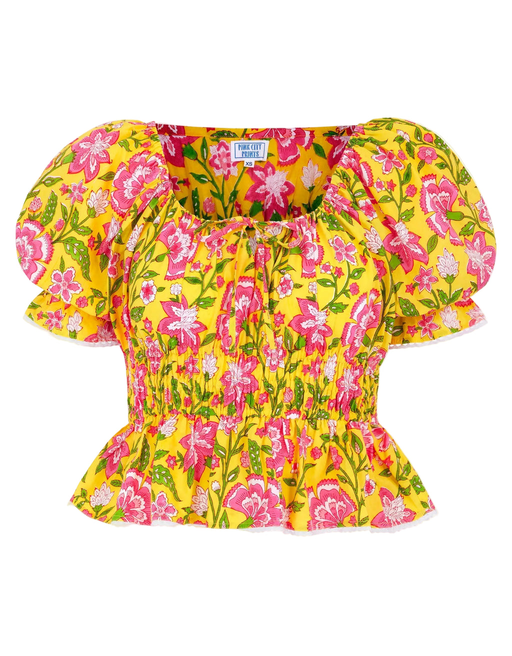 Pink City Prints Provencal Peony Katie Top