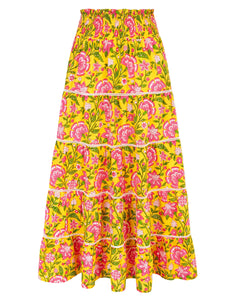 Pink City Prints Provencal Peony Rah Rah Skirt