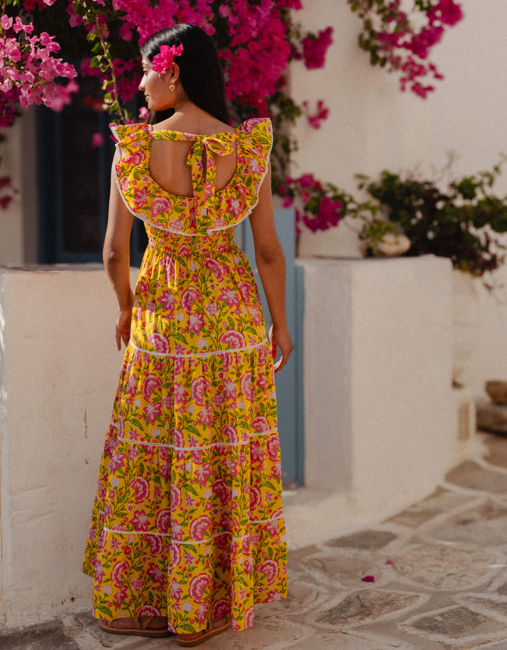pink city prints susie dress Susie Dress in Neon Poppy by Pink City Prints MARKET