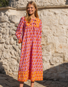 Pink City Prints Rainbow Zinnia Banzara Dress