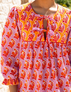 Pink City Prints Rainbow Zinnia Banzara Dress