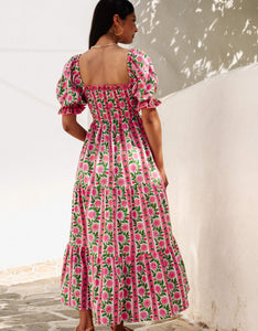 Pink City Prints Rose Border Palermo Dress