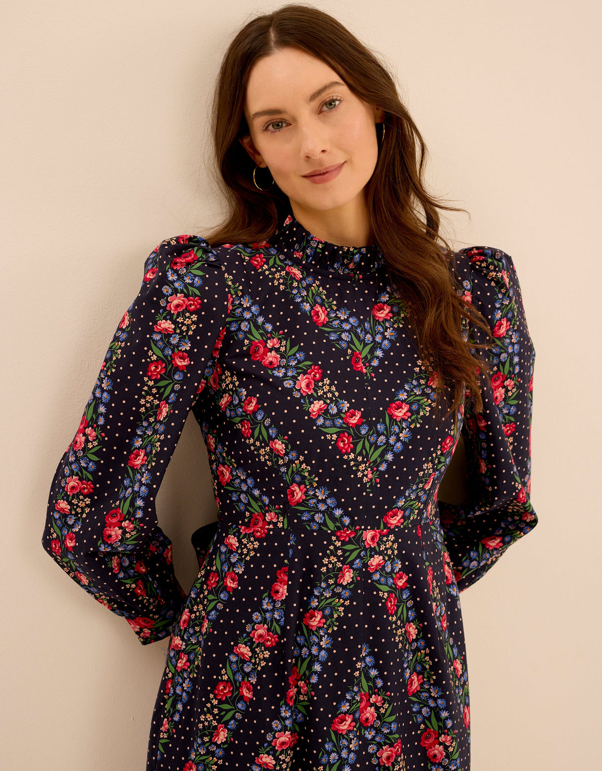 Pink City Prints Rose Chevron Petworth Dress