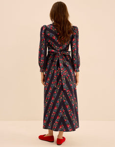 Pink City Prints Rose Chevron Petworth Dress