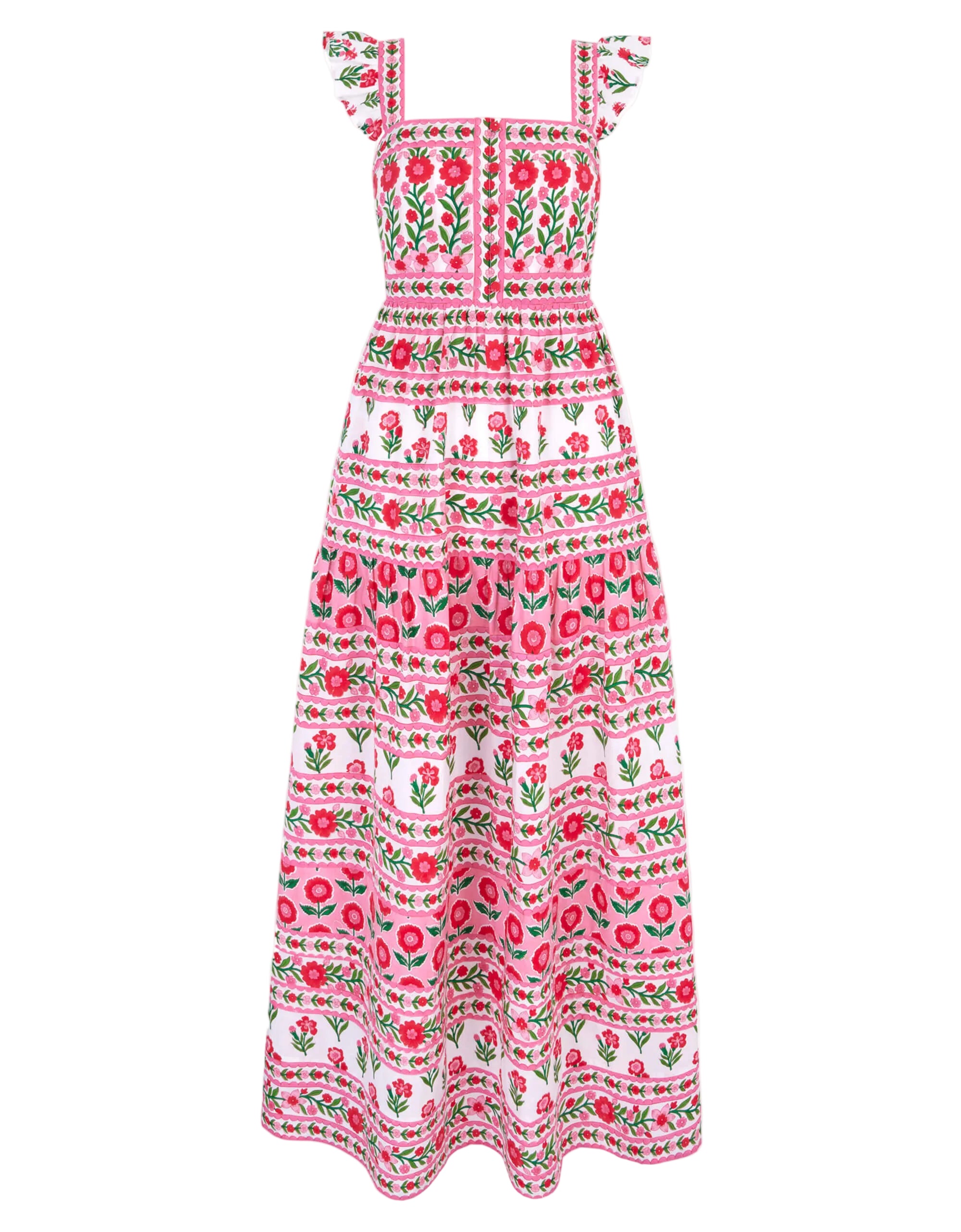 Pink City Prints Rose Folk Lucia Dress