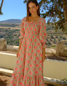 Pink City Prints Rosebud Meadow Nellie Dress