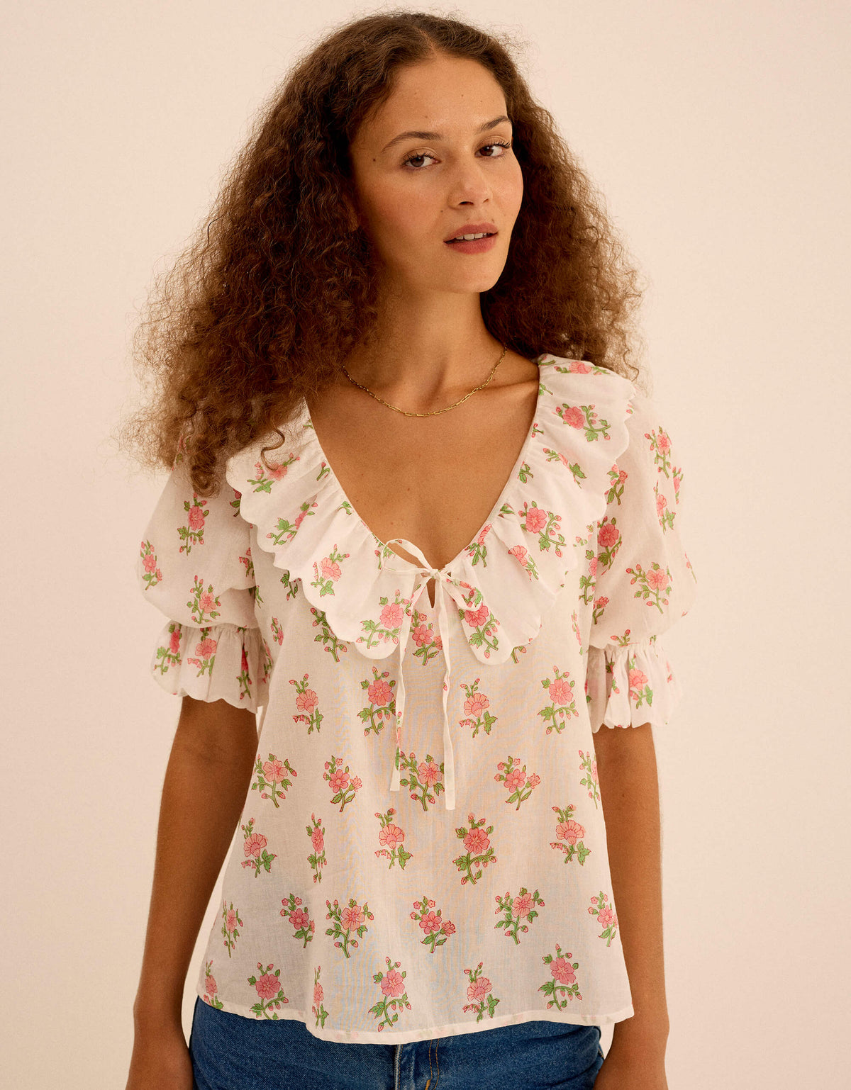 Pink City Prints Rosebud Posey Ava Blouse