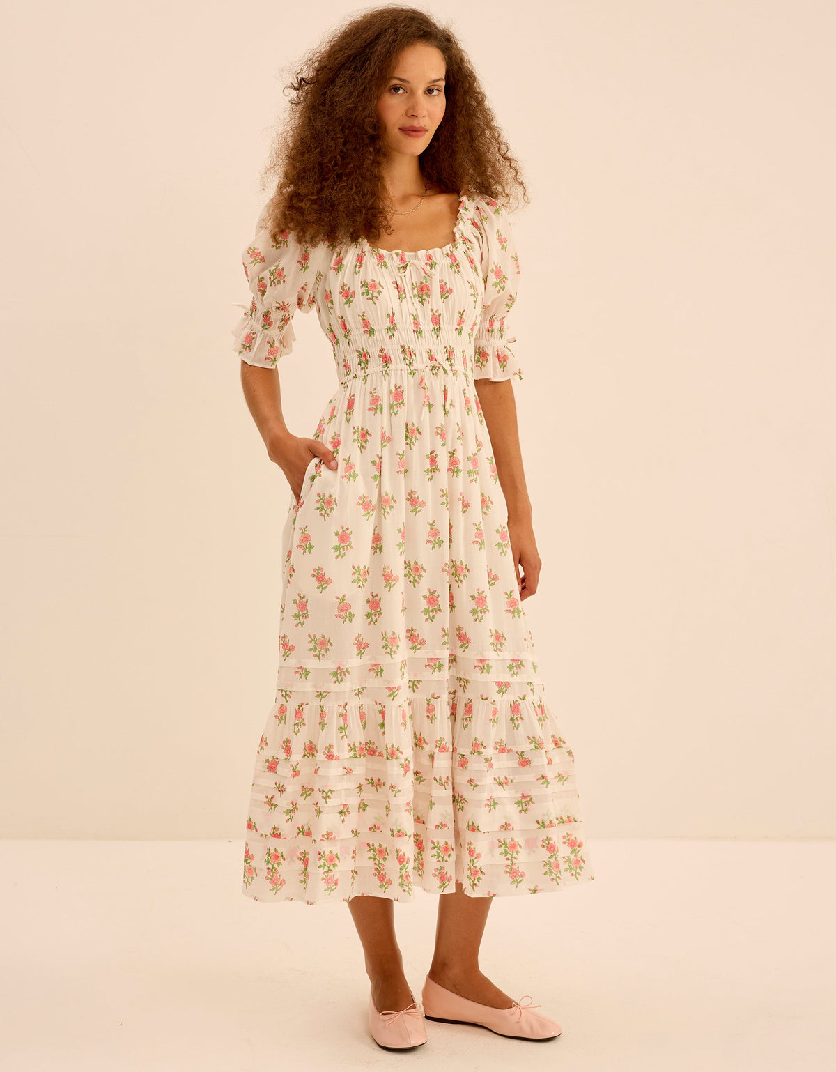 Pink City Prints Rosebud Posey Goldie Dress
