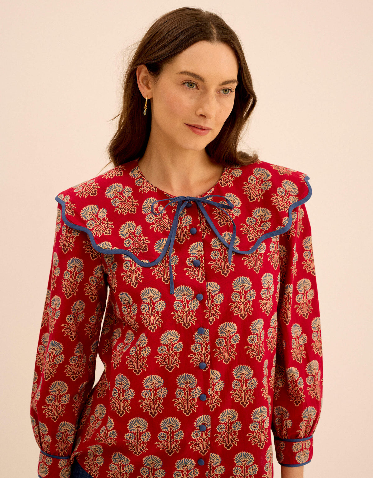 Pink City Prints Ruby Buta Apple Blouse
